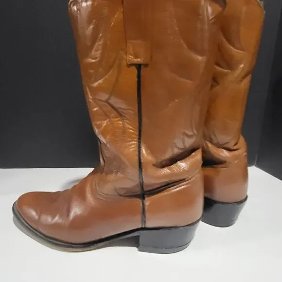 Acme Men's Leather Western Cowboy Boots Size 9D - Picture 5 of 10